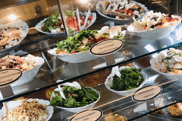 Variety of salads at International Cafe, Princess Cruises