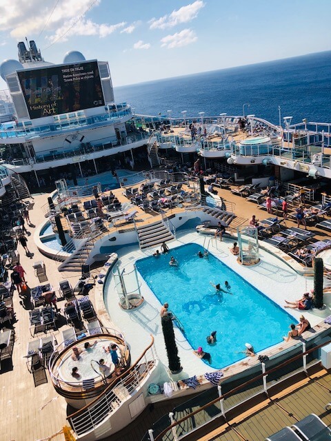 cruise ship pool deck princess cruise