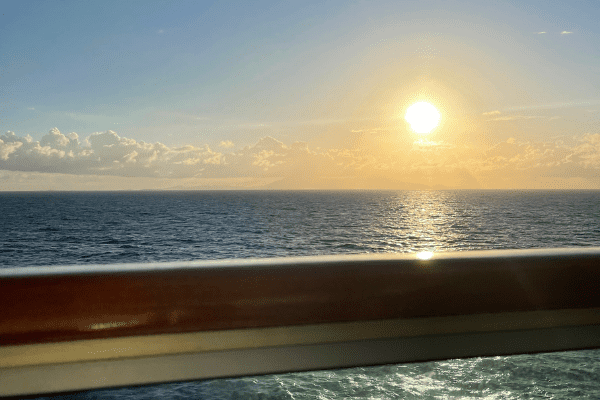 Sunrise on a cruise