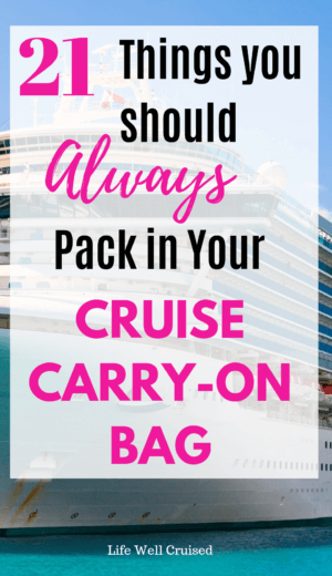 21 cruise carry on bag items