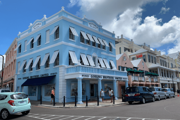 Hamilton Bermuda pastel buildings