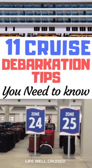 Cruise Debarkation Tips PIN image