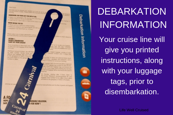 disembarkation instructions carnival cruise