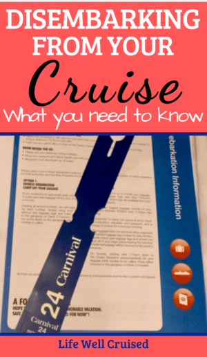 disembarking from your cruise