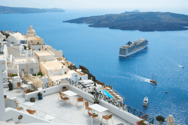 santorini view cruise ship