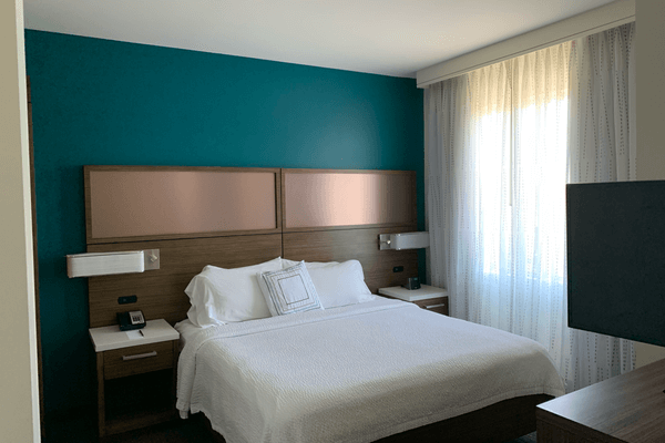 Residence Inn Mariott bedrooom Secaucus Meadowlands 6 x 4