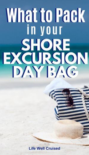 What to pack in your shore excursion day bag PIN