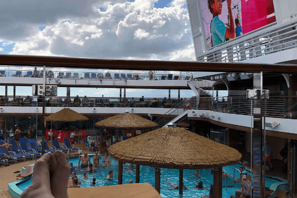 Cruise ship lido deck