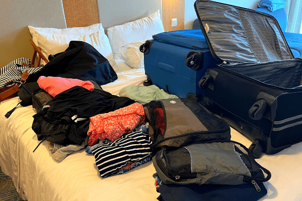 Packing for a cruise with packing cubes