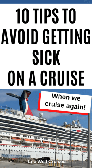 10 Tips to Avoid Getting Sick on a Cruise cruise ship PIN image