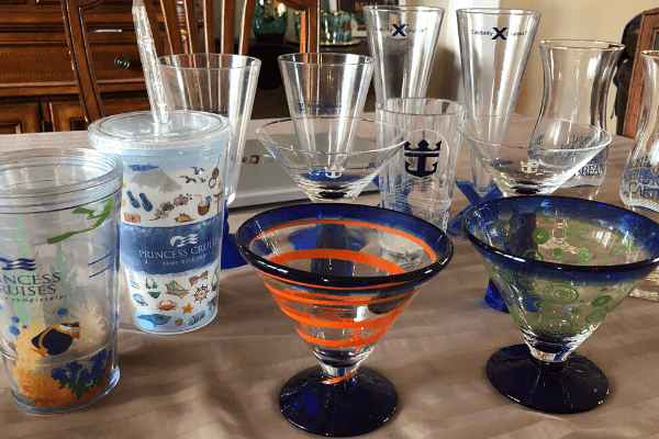 Cruise souvenir glasses 6 x 4