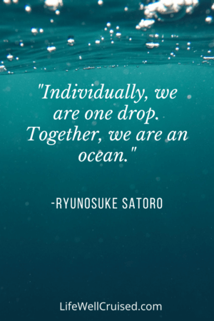 Individually we are one drop, together we are an ocean