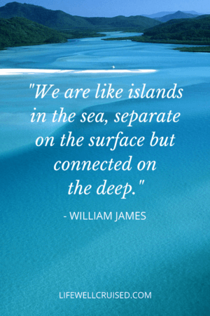 We are like islands in the sea, separate on the surface but connected on the deep. Ocean quote