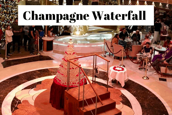 Princess cruise champagne waterfall 