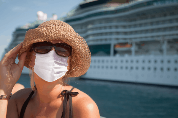 mask and cruise ship