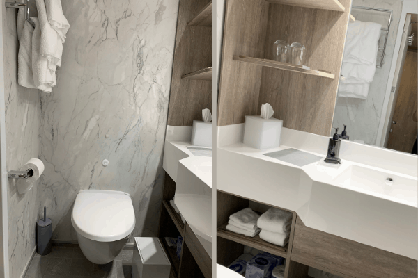 Small cruise bathroom organization