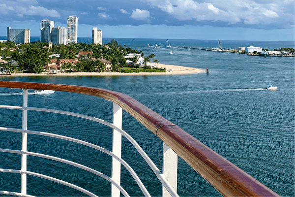 Sailaway the first day of a cruise