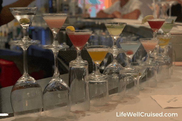 Celebrity Summit Martini bar sampler