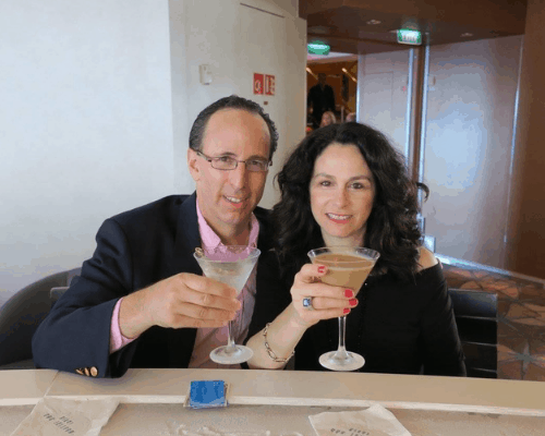 celebrity cruise evening chic couple martini bar