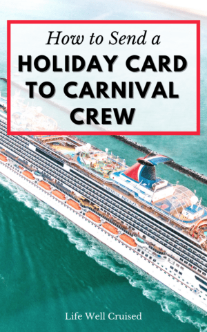 How to Send a Holiday Card to Carnival Crew (with Carnival ship image)