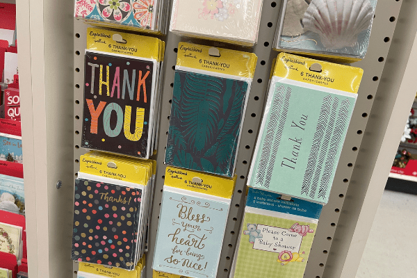 Dollar Store Thank You Cards