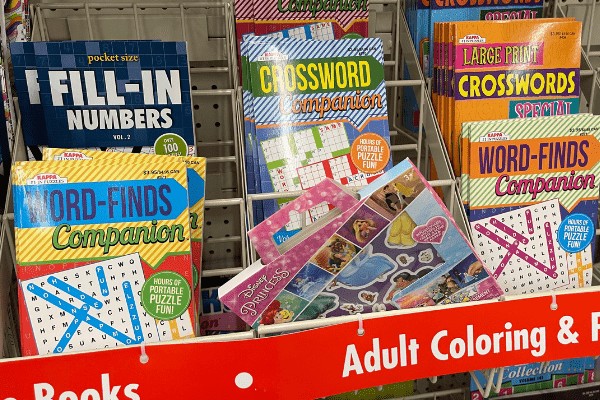 Dollar store crossword books