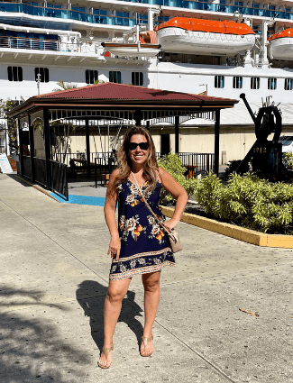 Sundress worn in St. Thomas cruise port