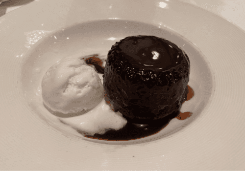 Princess Cruises Warm chocolate melting cake