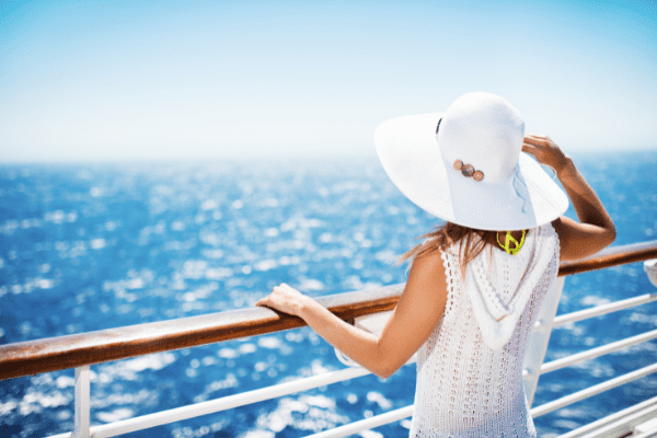 woman relaxing on cruise