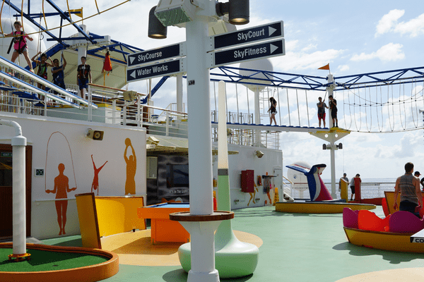 Carnival cruise rope course