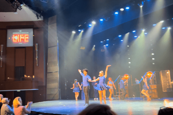 Celebrity cruise entertainment show in theater