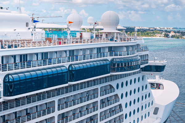 cruise ship at sea