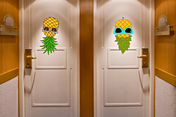 cruise ship doors pineapples