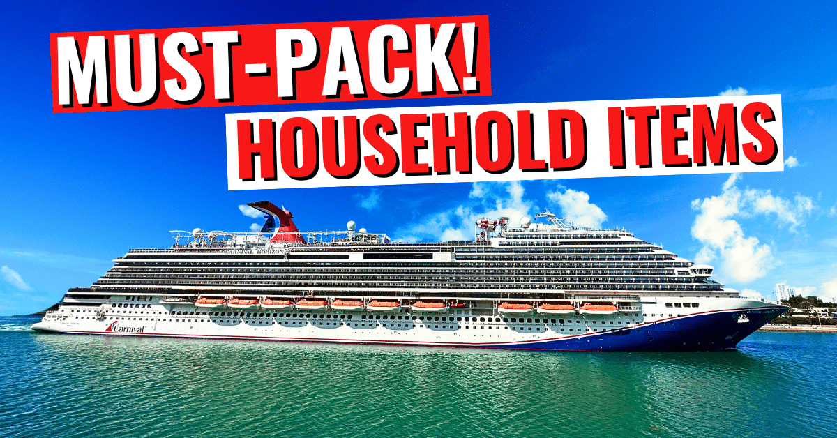 household items to bring on a cruise