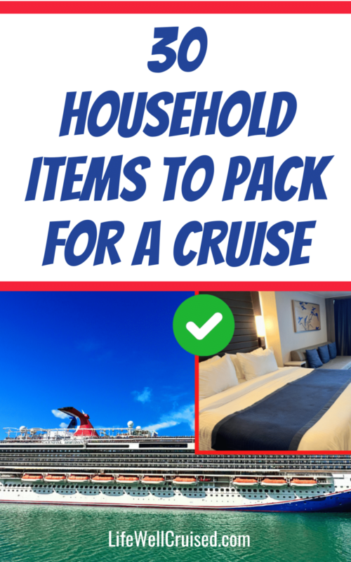 Household items to pack for a cruise