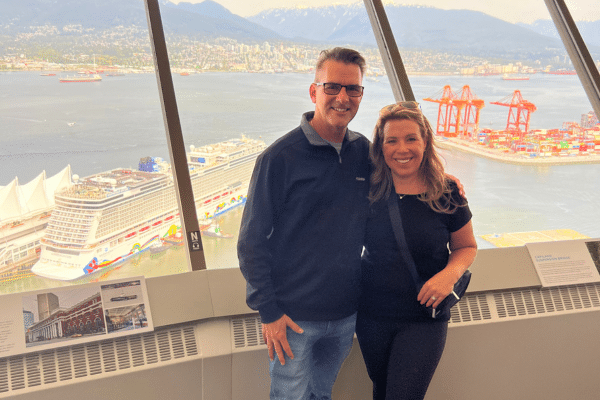 Vancouver cruise port from lookout