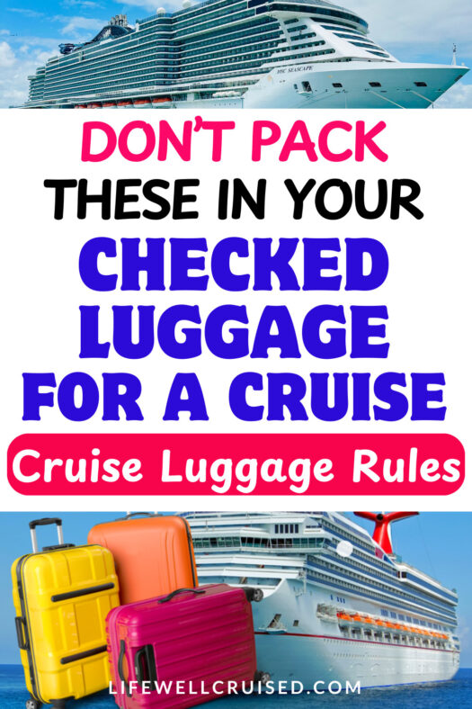 don't pack in your checked luggage