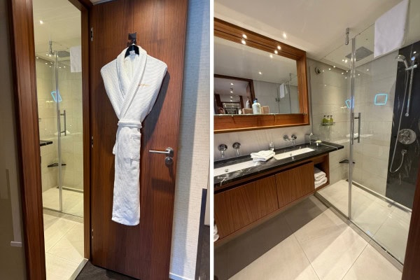 Ama Magna balcony cabin bathroom