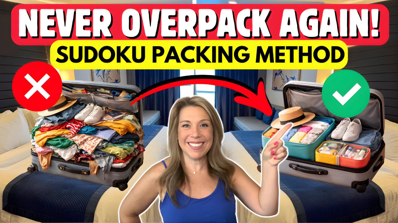 How to Pack Light for a Cruise with the Sudoku Packing Method + Free Printable