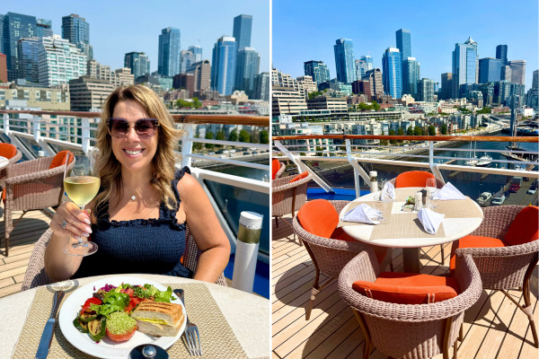 Oceania cruises Alaska Oceania Riviera embarkation day lunch